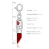 Tuscany Silver Women's Sterling Silver Red Lipstick Charm