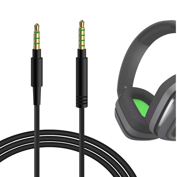 GEEKRIA Audio Cable Compatible with Beyerdynamic MMX 300 PRO, Astro A50, A40 tr, A40, A30, A10 Gen 2, A10 Gaming Headsets Cable, 1/8" (3.5mm) to 3.5mm Replacement Stereo Cord (5.6 ft/1.7 m)