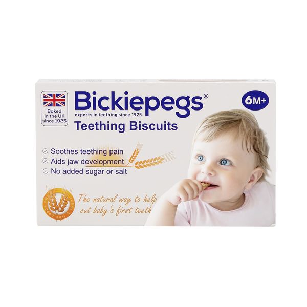 Bickiepegs Natural Teething Biscuits - Soothers and Teethers for Babies - Natural Teething Solution to Relieve Discomfort - Vegetarian and Vegan Friendly (3Pack)