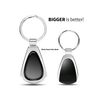 iPick Image for Buick Enclave Black Dome Chrome Metal Teardrop Key Chain