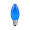 Novelty Lights 25 Pack C9 Ceramic Outdoor Christmas Replacement Bulbs, Blue, E17/C9 Intermediate Base, 7 Watt