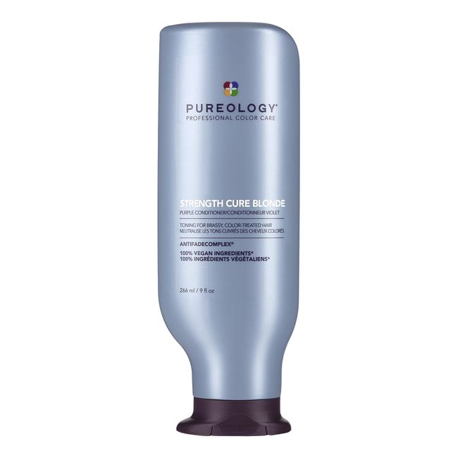 Pureology Strength Cure Blonde, Purple Conditioner, Restore & Tone for Brassy Blonde Hair, Vegan Formulas, Sulphate Free for a Gentle Cleanse