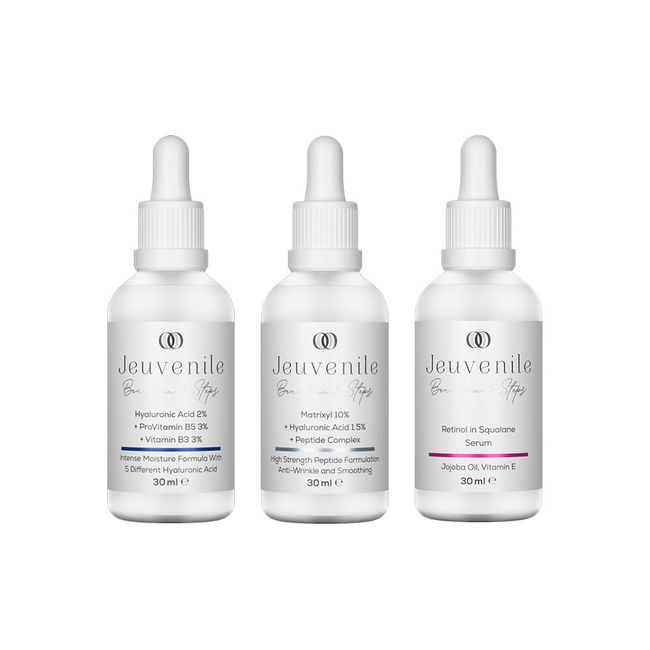 Jeuvenile Anti-age 3'lü Serum Seti - Hyaluronik Asit%2 + Matrixyl%10 + Retinol In Squalene%1