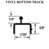 Sliding Screen Door Track 72" White Vinyl