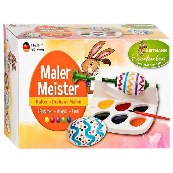 Easter Egg Paint + Tripod + Brush "Mal mit mir" (also for left-handers)