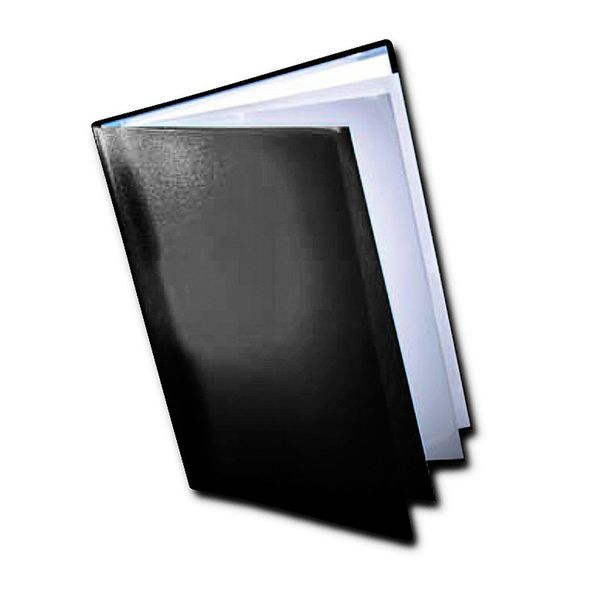 Westfolio Course Book Adjustable Capacity Black A3, File Holder, Presentation Display Wallet, Paper, Document, Poly Clear Sleeves