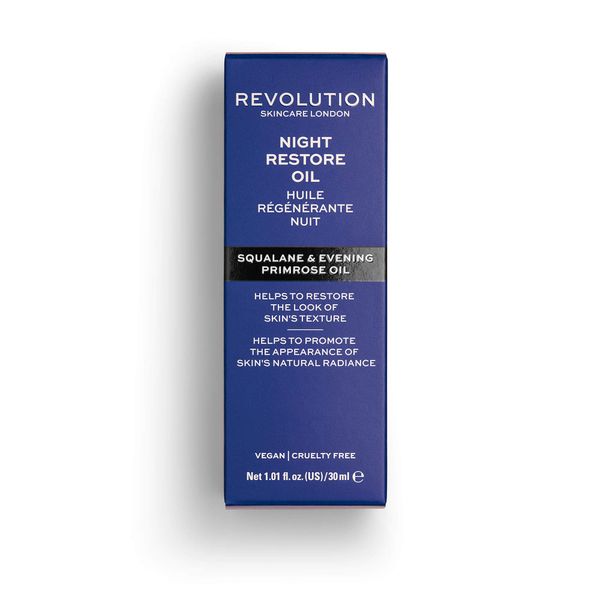 Revolution Skincare Night Restore Oil, Body Oil To Promote Skin's Natural Radiance, Vegan & Cruelty Free, 1.01fl.oz/30ml