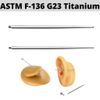 14G SOLID TITANIUM 2" INSERTION TAPER INTERNALLY THREADED BODY PIERCING TOOL