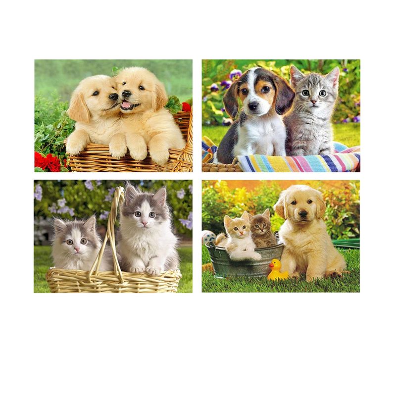 SHEGZHUC Diamond Painting Animali 4er Set 30 x 40 cm