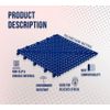 48 Pack 12"x12" Non Slip Interlocking Self Drainage Tiles - 1/2" Thick, Blue
