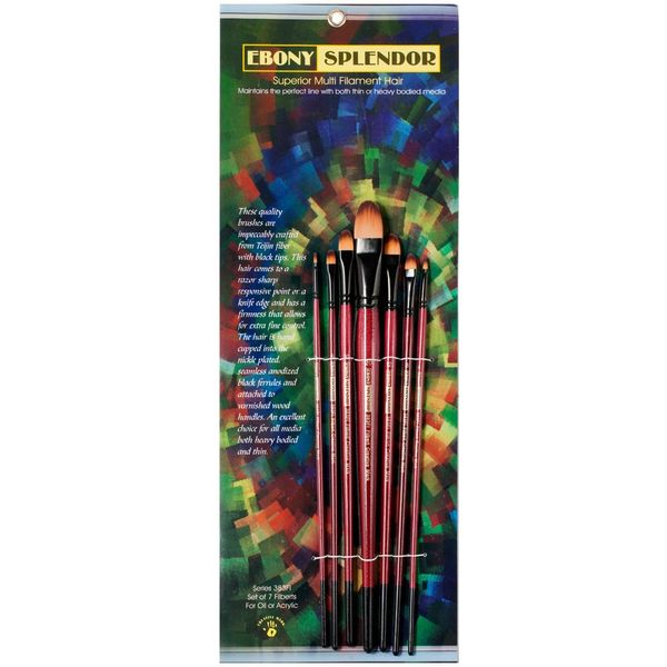 Ebony Splendor Brush Long Handle Filbert Set