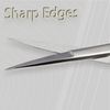 Iris Scissors Fine Point 11cm 4.5" Jaw Paper Scissors Office Bandage Sharp Scissors (Straight)