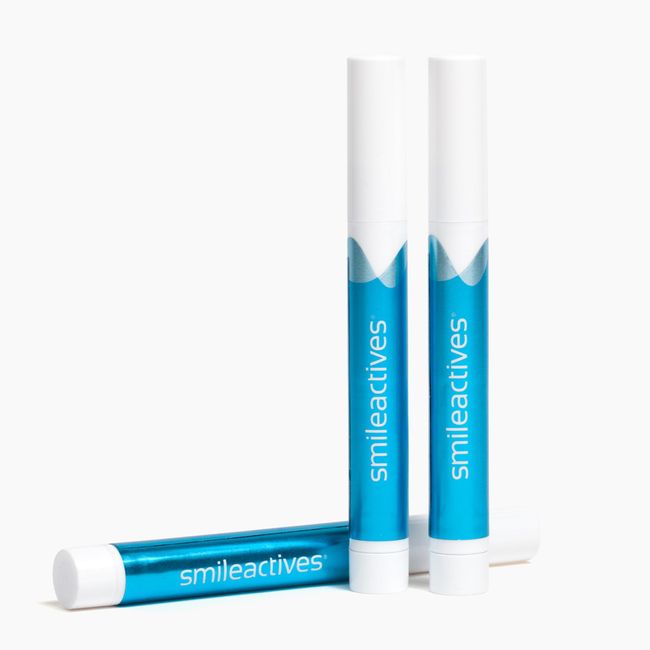 Smilesactives Teeth Whitening Pen - 3 Pack, Vanilla Mint I Tooth Whitening Kit for Whiter Smile in 7 Days, Fast On-The-Go Teeth Whitener Pen for Clinical-Grade Long-Lasting Stain Removal