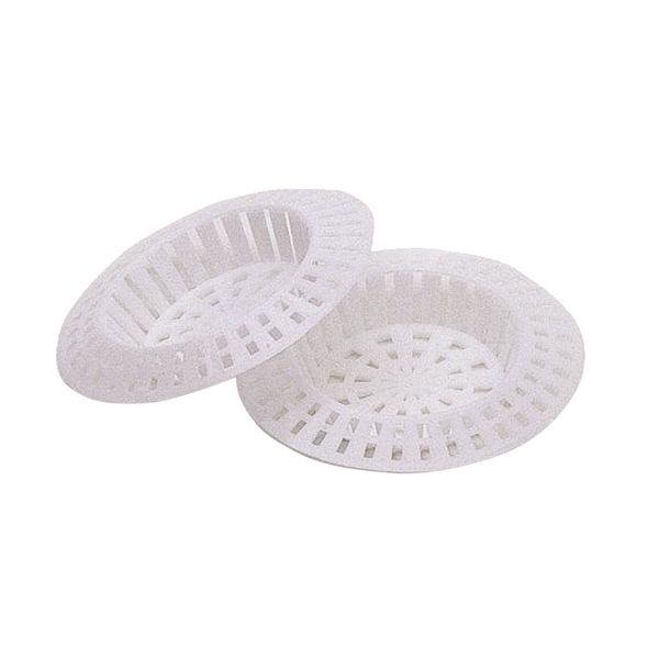 KitchenCraft SINKSTRAINER Sink Strainer / Drain Hair Catcher Set, Plastic, Pack of 2, White