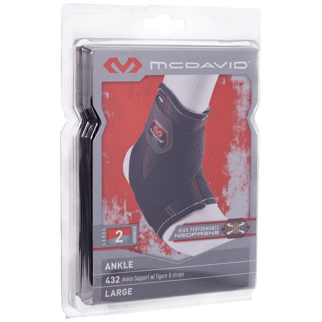 McDavid Ankle Support with Strap (Black, X-Large)
