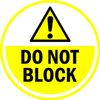 Do not block - Self adhesive floor graphic (200mm x 200mm)