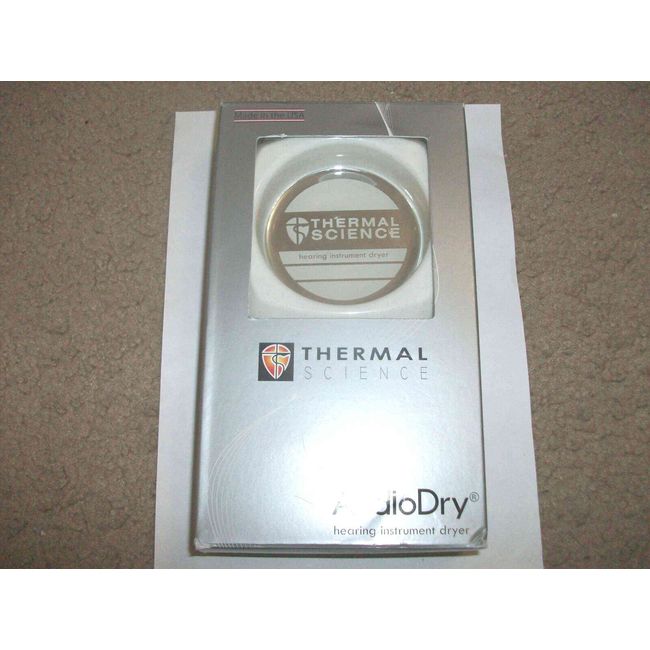 New Thermal Science AudioDry hearing instrument dryer in retail box