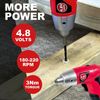 SPARES2GO Cordless Rechargeable Electric Screwdriver Combi Drill & Bit Set (4.8V)