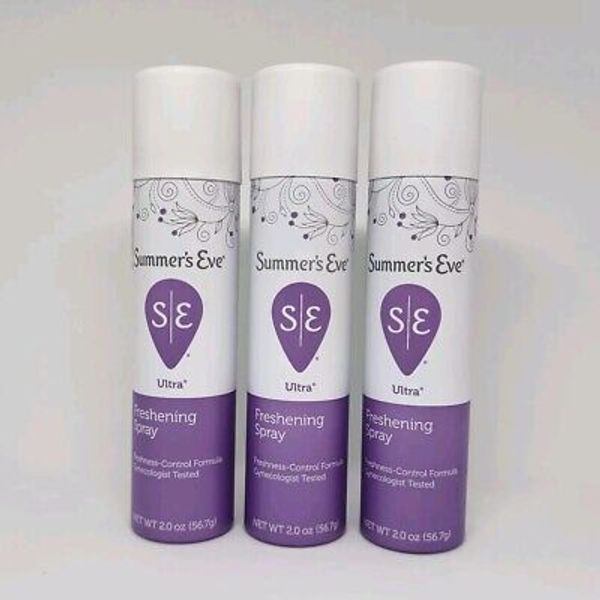 Pack of 3 Summer's Eve Ultra 2oz Feminine Deodorant Spray