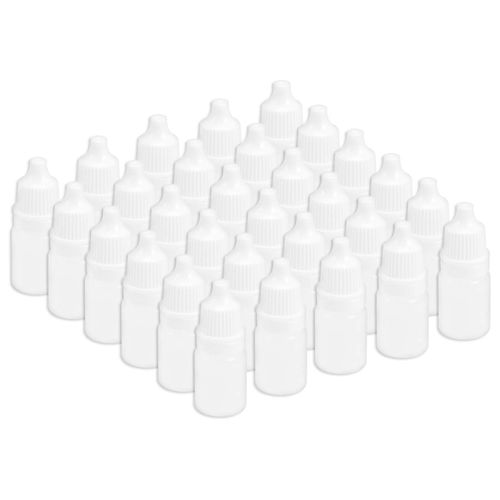 uxcell Plastic Dropper Bottles Plastic Dropper Bottles 5ml 0.17oz Seal Fluid Bottles 30pcs