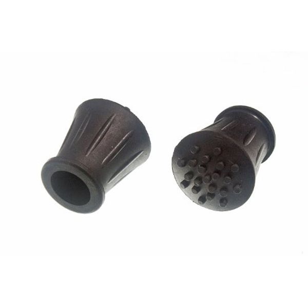 WALKING STICK CRUTCH FRAME FERRULE BLACK RUBBERISED 5/8 INCH 16MM ID ( pack 4 )