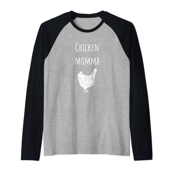 Chicken Momma - Cute Funny - Farm Farming Raglan Baseball Tee