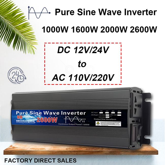 Inversor 1000W 12V 220V DC to AC Portable Car Power Inverter - China Solar,  Solar Panel