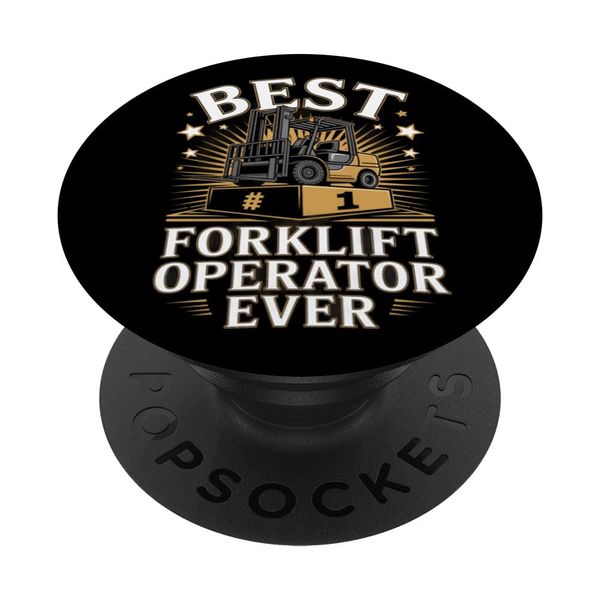 Coffee First Then Forklift Operator PopSockets Adhesive PopGrip
