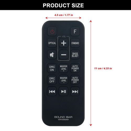 Beyution COV33552424 Replacement Remote Control Compatible with LG 2.1 Channel SoundBar System SJ2 SPJ2B-W