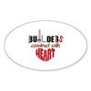 CafePress Builders Construct Sticker Oval Car Bumper Sticker(10-Pack)