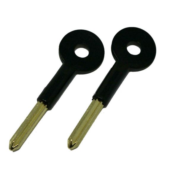 2 x fiXte Universal Brass Bolt Key Security Rack Door Star Key Lock for Doors and Windows 80mm Key Length 30mm