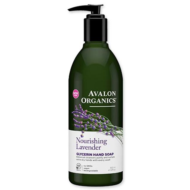 AVALON ORGANICS Nourishing Lavender Glycerin Hand Soap 355ml (12 floz) Avalon Organics Moist Soap Soap Solid Hand Soap Hand Washing Prevention Moisturizing Children Adult Care