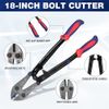 WORKPRO 18" Bolt Cutter Cutting Plier Tool w/Soft Rubber Grip Bi-Material Handle