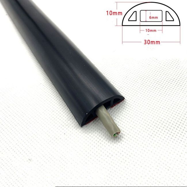 1M Self Adhesive Floor Cable Cover Floor Wiring Duct Household Anti-slip  Anti-skid Seam Wire Management Case