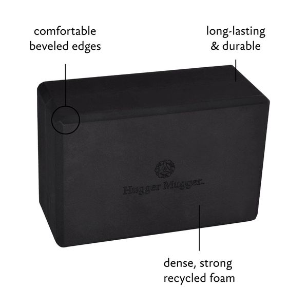 Hugger Mugger 10.2cm Recycled Foam Yoga Block - Very Dense.. Guaranteed Genuine, Single