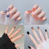 8 sheets 112 stickers gel nails, just stick, nail seal, hand stick, gel nails, 3D three-dimensional feel, hardened gel nail stickers, long lasting home nail stickers, no smell, nail design, fall and winter, hand gel nails, just stick it, nail art, gel nai