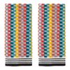 SKL Home Mid-Century Hand Towel Set, Multicolored, 2 Count