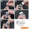 MOROBOR Self Adhesive Cabinet Pull Handle, 8pcs Classic Acrylic Knobs Transparent Acrylic Handles Cupboard Knobs Without Drill Handle for Kitchen Bathroom Mirror Doors