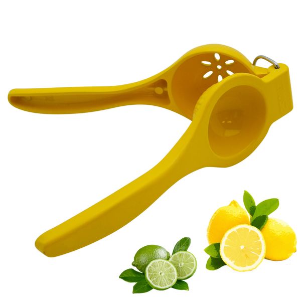 IMUSA Lime or Lemon Manual Squeezer, Citrus Juicer for Max Extraction, Yellow