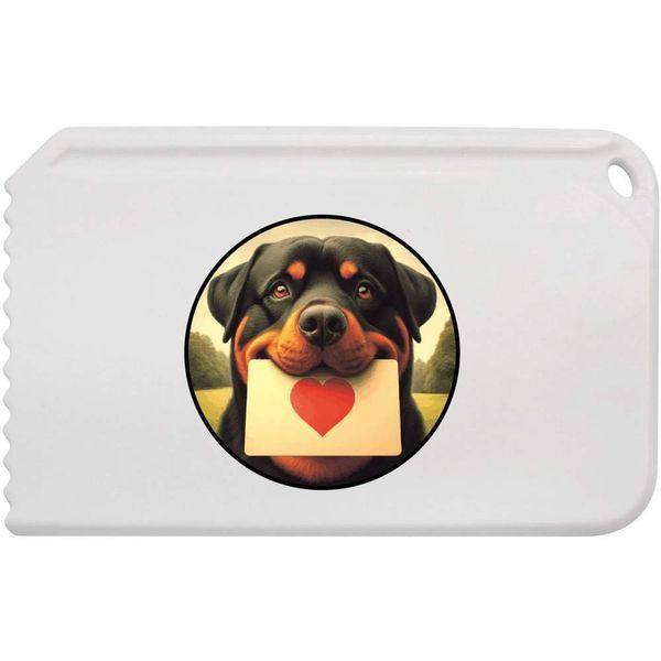Azeeda 'Rottweiler Love Note' Plastic Ice Scraper (IC00042344)