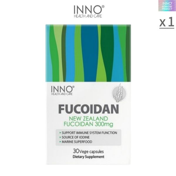 New Zealand InnoHealth Fucoidan 434mg 30 Vegetarian Capsules Seaweed Ear Iodine Iodine Fucoidan Effect, 1ea, Basic