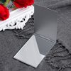 FRCOLOR Portable Makeup Mirror, Folding Mirror, Compact Mirror, 4.5 x 3.1 inches (11.5 x 8 cm), Convenient to Carry (Silver)