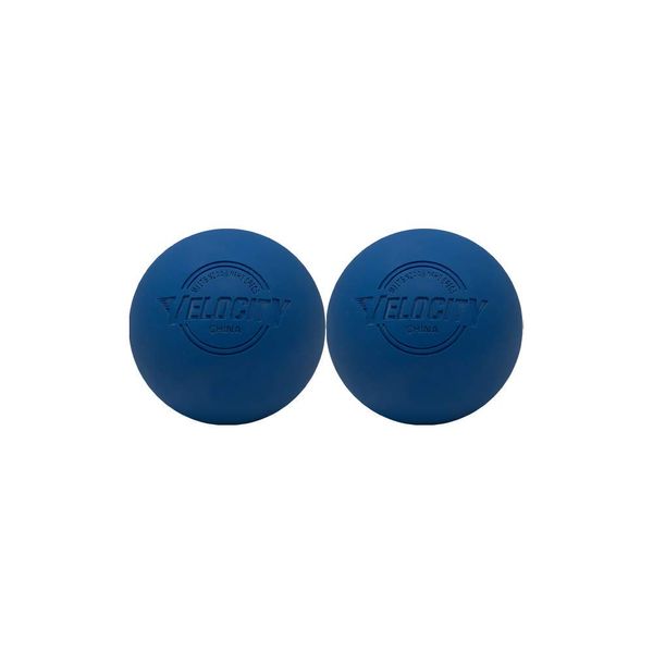 Velocity Massage Lacrosse Ball for Muscle Knots, Myofascial Release, Yoga & Trigger Point Therapy - Firm Rubber Scientifically Designed for Durability and Reliability - Royal Blue, 2 Balls