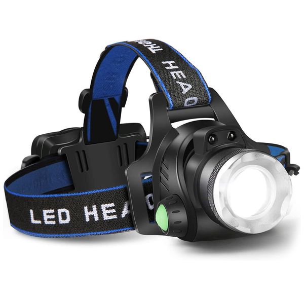 Headlamp Flashlight, Head torch rechargeable,USB Rechargeable Led Head Lamp, IPX4 Waterproof T004 Headlight with 4 Modes and Adjustable Headband, Perfect for Camping, Hiking, Outdoors, Hunting