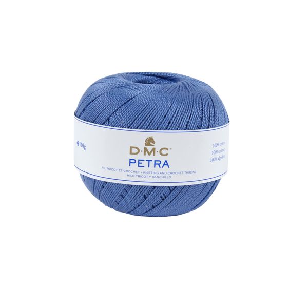 DMC Petra Yarn, 100 Percent Cotton, Blue, Size 5