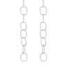 Aspen Creative 21102-2A 36" Decorative Light Fixture Chain in White, 2 Pack