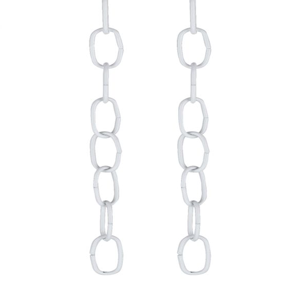 Aspen Creative 21102-2A 36" Decorative Light Fixture Chain in White, 2 Pack