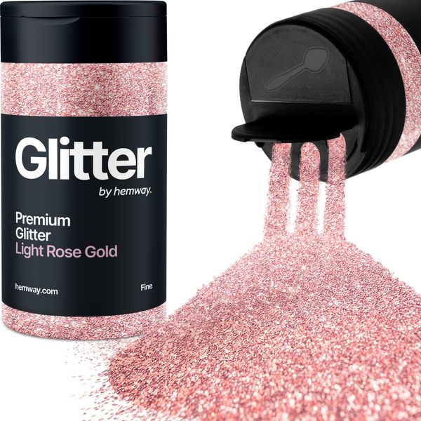 Glitter Shaker Light Rose Gold Viso Nail Art Tumbler Accessori per festival di Natale Fine Craft Resina Cosmetica 130g/4.6oz