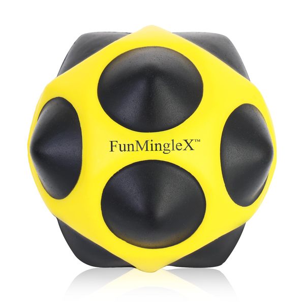 FunMingleX Bouncy Balls, Playground Ball, Super High Bounce Ball for All Ages, Bouncy Balls for Kids, Bouncing Balls for Party Favors, Birthday, Prizes, Suprise (Yellow)