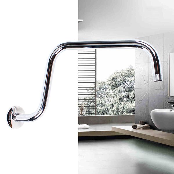 Shower Head Extension Arm S Shaped High Arc Gooseneck Long Shower Extender Pipe